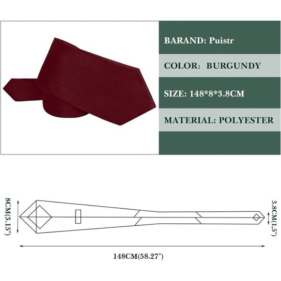 🆕Men's Purple Ties  3.15" (8CM) Necktie Plain Formal Business Ties - Picture 5 of 6